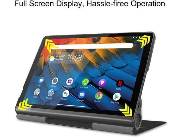 Alt view image 5 of 7 - Case for Yoga Smart Tab YT-X705F, Lightweight Fold Stand Microfiber Lining Case Cover for Lenovo Yoga Smart Tab 10.1 Inches