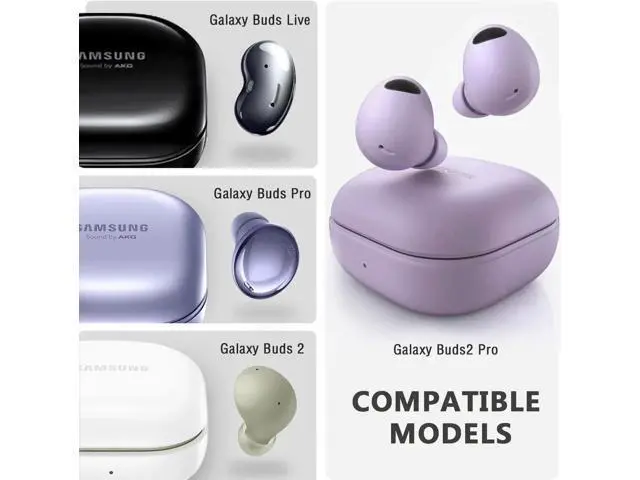 Alt view image 5 of 7 - Armor Cover for Samsung Galaxy Buds 2 Pro Case (2022) /Galaxy Buds Pro Case (2021) /Galaxy Buds 2 Case (2021) /Galaxy Buds Live Case (2020) Case, Shockproof Protective Cover with Keychain Black