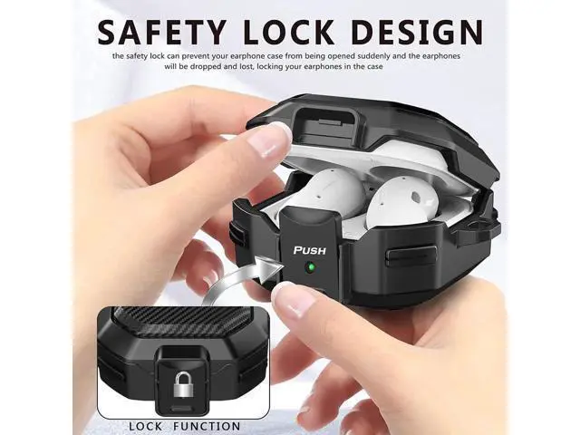 Alt view image 7 of 7 - Armor Cover for Samsung Galaxy Buds 2 Pro Case (2022) /Galaxy Buds Pro Case (2021) /Galaxy Buds 2 Case (2021) /Galaxy Buds Live Case (2020) Case, Shockproof Protective Cover with Keychain Black
