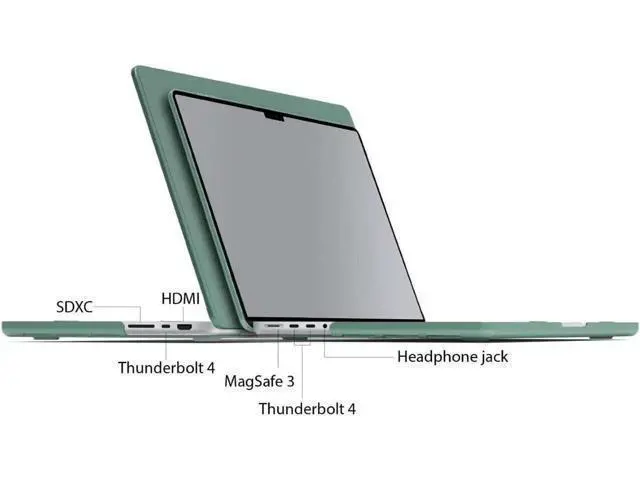 Alt view image 4 of 7 - MacBook Pro 14 inch Case 2023 2022 2021 Release M2 A2779 A2442 M1 Pro/Max Chip with Touch ID, Hard Case Shell Cover and Keyboard Skin Cover