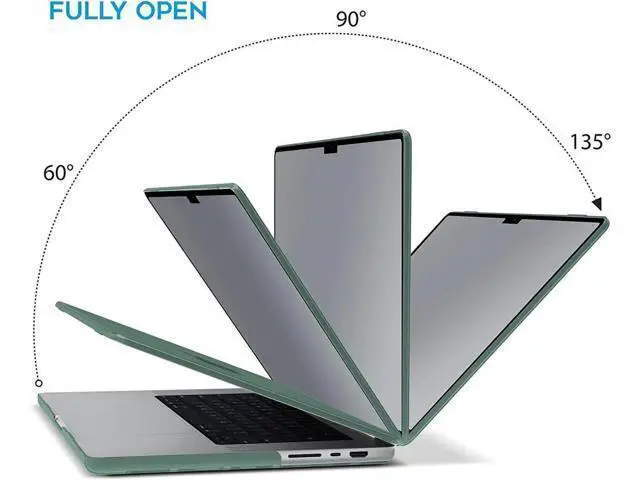 Alt view image 6 of 7 - MacBook Pro 14 inch Case 2023 2022 2021 Release M2 A2779 A2442 M1 Pro/Max Chip with Touch ID, Hard Case Shell Cover and Keyboard Skin Cover