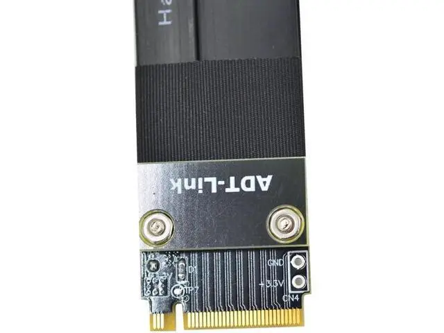Alt view image 7 of 7 - 32G/bps PCI-e 16x To M2 M.2 NGFF NVMe Key-M 2230 2242 2260 2280 Riser Card Gen3.0 Cable PCIe x16 Extender with Sata Power Cable