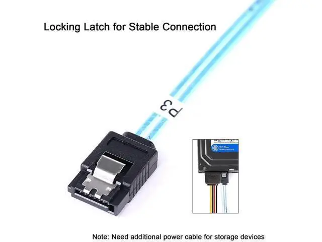 Alt view image 2 of 6 - Aomoproing SATA-III Cable-1M, 4Pcs/Set-SATA-6Gbps HDD-SDD Data-Cable Replacement for Server Bitcoin Computer SSD HDD CD DVD Drives Raid (3.3FT)