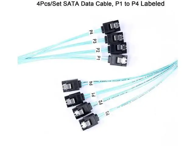 Alt view image 3 of 6 - Aomoproing SATA-III Cable-1M, 4Pcs/Set-SATA-6Gbps HDD-SDD Data-Cable Replacement for Server Bitcoin Computer SSD HDD CD DVD Drives Raid (3.3FT)