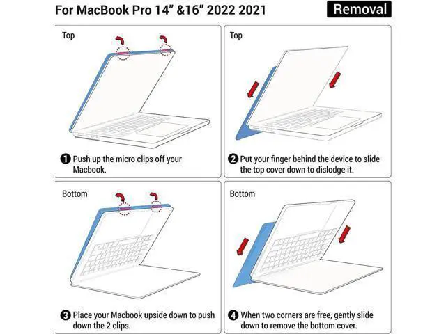 Alt view image 6 of 7 - Compatible with MacBook Pro 14 inch Case 2023 2022 2021 Release M2 A2779 A2442 M1 Pro/Max Chip with Touch ID, Hard Shell Case with Keyboard Cover
