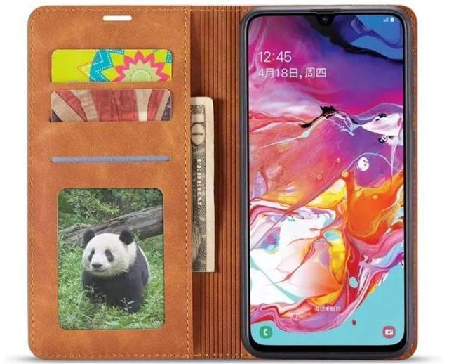 Alt view image 3 of 12 - Samsung Galaxy M10 Case Galaxy A10 Phone Leather Cover (Not Fit A10E) with Holder & Card Slots & Wallet for Samsung Galaxy A10 6.2" Brown