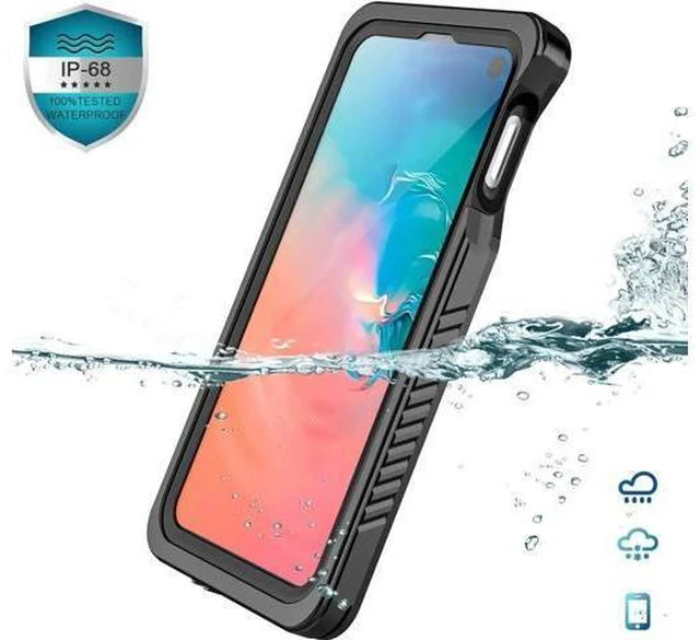 Alt view image 3 of 14 - For Samsung Galaxy S10E Waterproof Case, Underwater Snowproof Dirtproof Shockproof Full Body Cover Waterproof Case for Samsung Galaxy S10E 5.8 inch
