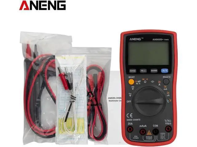 Alt view image 4 of 6 - AN860B+ Tester Digital Multimeter Profesional 6000 Counts Detector Tester Peak Multimetro Meter Analogico EsrLcr Meter - Red