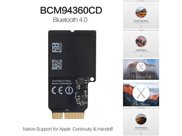 Alt view image 4 of 5 - 1750Mbps Dual Band WiFi Bluetooth Card 2.4GHz/5GHz BT 4.0 Broadcom BCM94360CD Wireless Module For Apple Hackintosh Mac OS