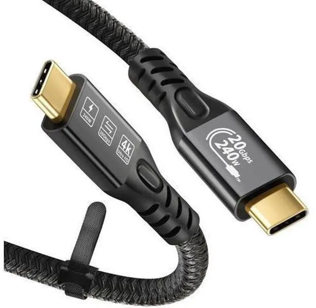 Alt view image 3 of 14 - Aomoproing 240W 20Gbps USB C 3.2 Gen 2x2 Cable and Extension Cable 3FT+1.6FT; 4K@60Hz Video Cable, Type C Cable for MacBook Pro, Dell, Arzopa, Galaxy, USB C for Portable Monitor