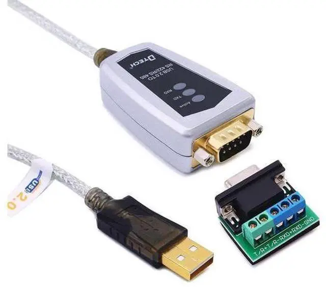 Main image of Aomoproing USB to RS422 RS485 Serial Port Adapter Cable with FTDI Chipset 5 Position Terminal Board for Windows 11 10 8 7 XP Mac (4 Feet)
