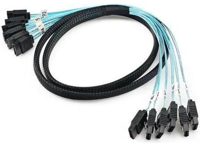 Alt view image 7 of 7 - Aomoproing High Speed 6Gbps 6pcs Set Sata 6 SATA Cable SAS Cable for Server 1M