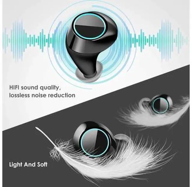 Alt view image 5 of 7 - Wireless Earbuds 5.0 True Wireless Bluetooth Headphones 3D Stereo Sound Wireless Headphones Mini Sweatproof Sport Headsets in-Ear Noise with Built-in Mic and Charging Case