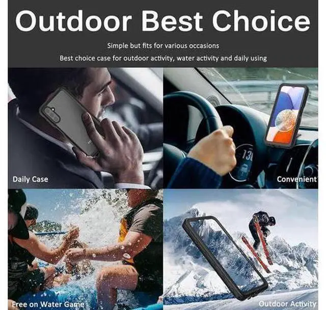 Alt view image 3 of 7 - For Samsung Galaxy A14 5G Waterproof Case, with Built-in Screen Protector, Full Protection Shockproof Dustproof Phone Cover for Samsung Galaxy A14 5G