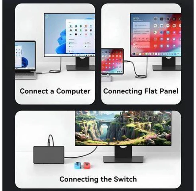 Alt view image 5 of 14 - Aomoproing 2 x USB C 3.2 Gen2 20Gbps, Type C 4K@60Hz UHD Video 5A/240W PD3.1 Fast Charge Cord with E-Marker Compatible with Thunderbolt 3/4 for MacBook Pro (USB3.2 20G 240W 1M 2PCS)