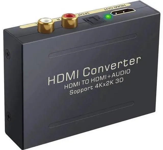 Main image of HDMI Audio Extractor V1.4 HDMI to HDMI + Optical Toslink(SPDIF) + RCA(L/R) Stereo Analog Outputs Video Audio Splitter Converter Support 4K Black