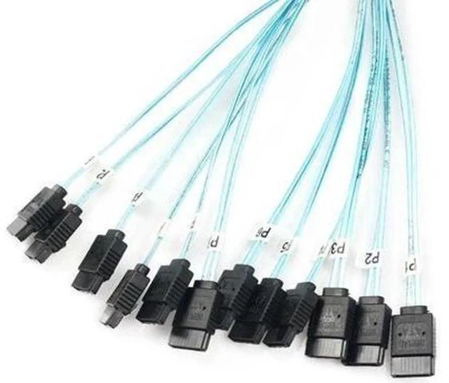 Alt view image 2 of 7 - Aomoproing High Speed 6Gbps 6pcs Set Sata 6 SATA Cable SAS Cable for Server 1M