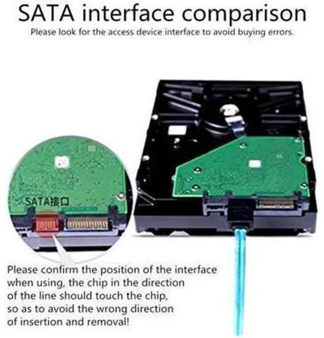 Alt view image 5 of 7 - Aomoproing High Speed 6Gbps 6pcs Set Sata 6 SATA Cable SAS Cable for Server 1M