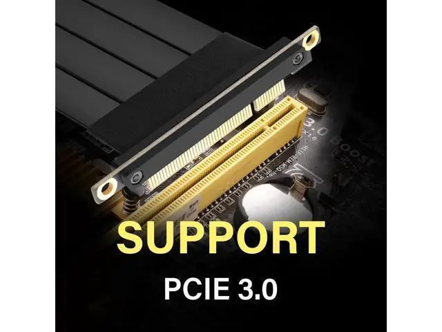 Alt view image 5 of 7 - Aomoproing PCIe 3.0 X8 Extension Cable PCI-E 8X Male to Female Riser Cable 25CM (90 Degree Male)