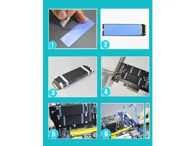 Alt view image 2 of 7 - Aomoproing PA12-HS Dual M.2 SSD PCIe X4 Adapter with Heatsink for One M.2 NVMe SSD and One M.2 SATA SSD, Support PCIe 4.0 SSD and OS Boot from M.2 NVMe SSD