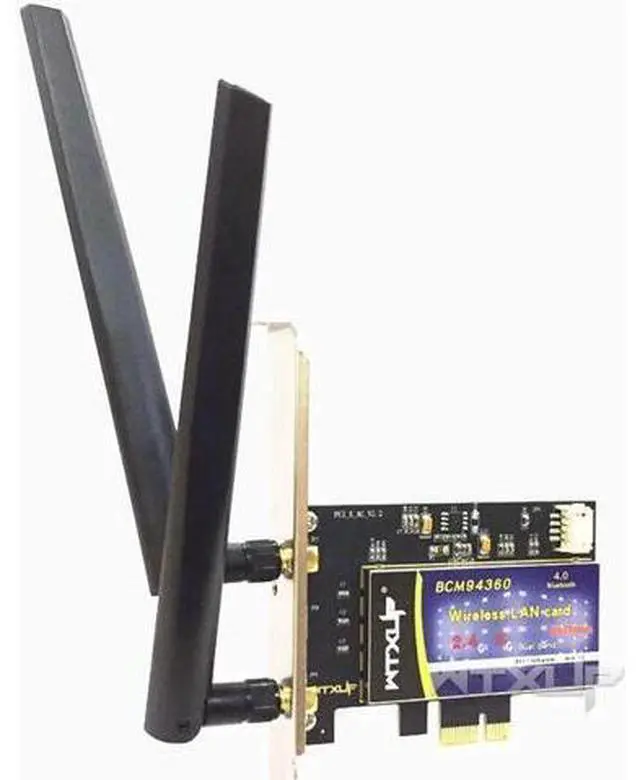 Main image of 802.11AC Dual Band network card Broadcom BCM94360 867Mbps PCI Express DESKTOP WIFI Adapter Bluetooth BT 4.0 for Mac/Hackintosh
