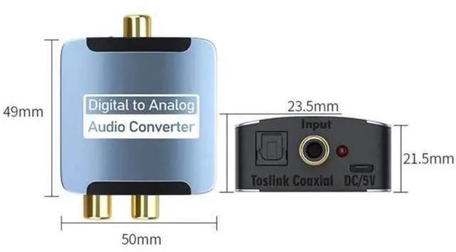 Alt view image 5 of 7 - The digital coaxial audio converter fiber optic is suitable for converting the output audio cable Spdif of Xiaomi TV to analog AUX