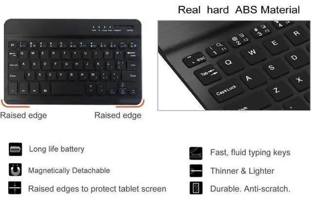Alt view image 4 of 7 - iPad mini 4 Keyboard Case Slim Shell Lightweight Cover with Magnetically Detachable Wireless Bluetooth Keyboard for Apple iPad mini 4 2015 Release