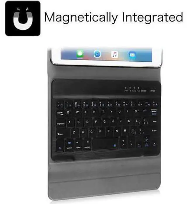 Alt view image 7 of 7 - iPad mini 4 Keyboard Case Slim Shell Lightweight Cover with Magnetically Detachable Wireless Bluetooth Keyboard for Apple iPad mini 4 2015 Release