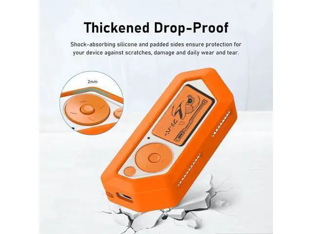 Alt view image 6 of 7 - Protective Case Cover Case for Flipper Zero Soft Silicone Accessories - Fluorescent Orange Skin Glow in Dark