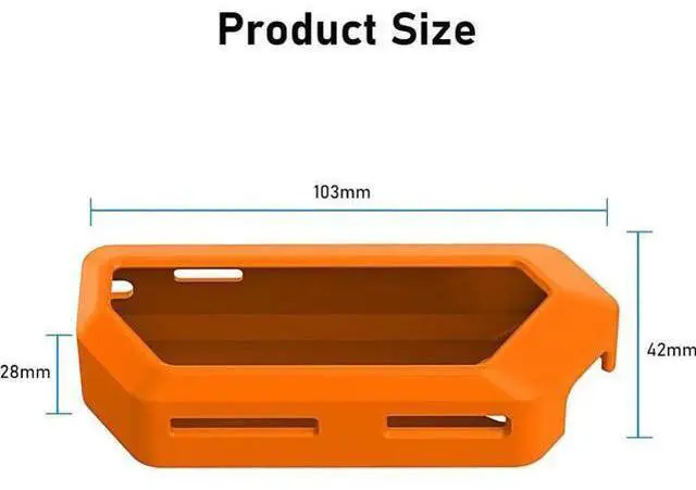 Alt view image 7 of 7 - Protective Case Cover Case for Flipper Zero Soft Silicone Accessories - Fluorescent Orange Skin Glow in Dark