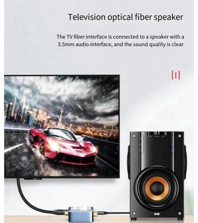 Alt view image 4 of 7 - The digital coaxial audio converter fiber optic is suitable for converting the output audio cable Spdif of Xiaomi TV to analog AUX