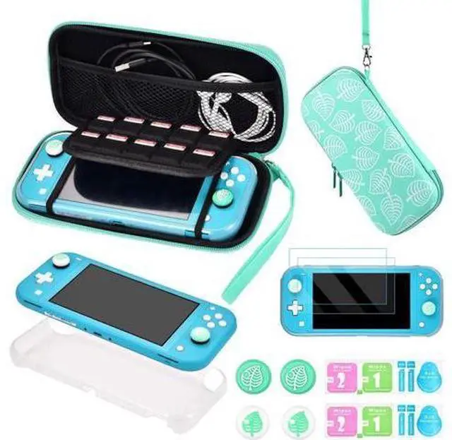 Main image of Switch Lite Accessories Kit, Accessories Bundle with Carrying Case, Protective Cover case, 2-Pack Tempered Glass Screen Protector, 4 Thumb Grips