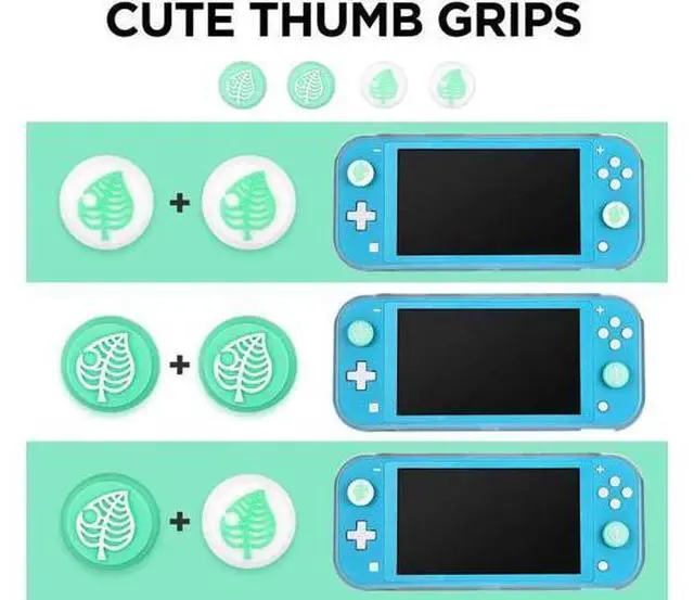 Alt view image 7 of 14 - Switch Lite Accessories Kit, Accessories Bundle with Carrying Case, Protective Cover case, 2-Pack Tempered Glass Screen Protector, 4 Thumb Grips