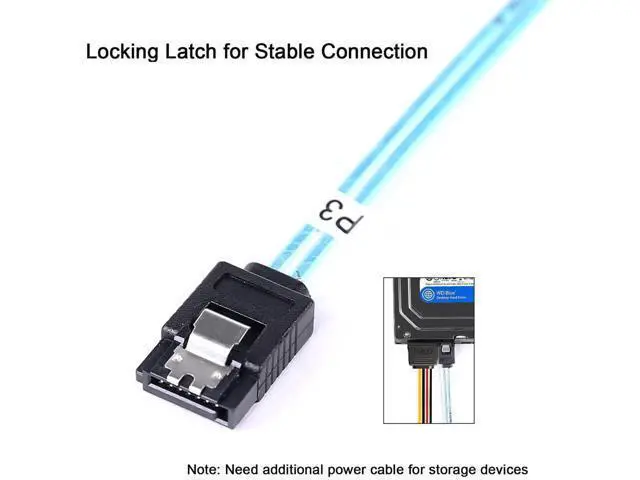 Alt view image 4 of 6 - Aomoproing SATA-III Cable-1M 6Pcs/Set-6Gbps-SATA Cable Long Replacement for Bitcoin Computer-Server CD DVD Drives Raid HDD-SSD (3.3FT)