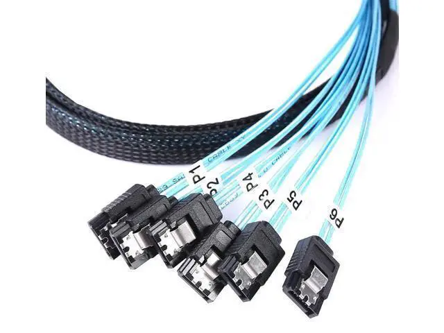 Alt view image 6 of 6 - Aomoproing SATA-III Cable-1M 6Pcs/Set-6Gbps-SATA Cable Long Replacement for Bitcoin Computer-Server CD DVD Drives Raid HDD-SSD (3.3FT)
