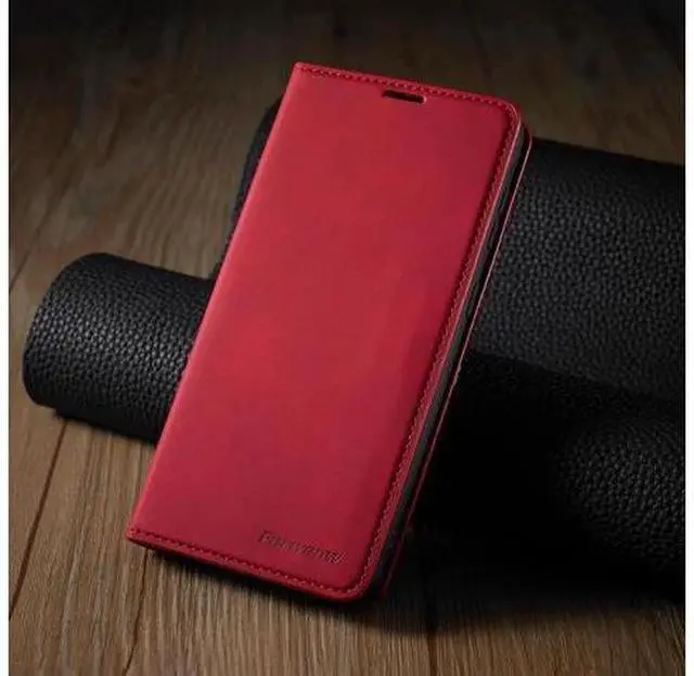 Alt view image 7 of 14 - Case for Samsung Galaxy S25 5G 6.2 inch Premium PU Leather Phone Cover with Card Holder Stand, Shockproof Flip Wallet Cover Red