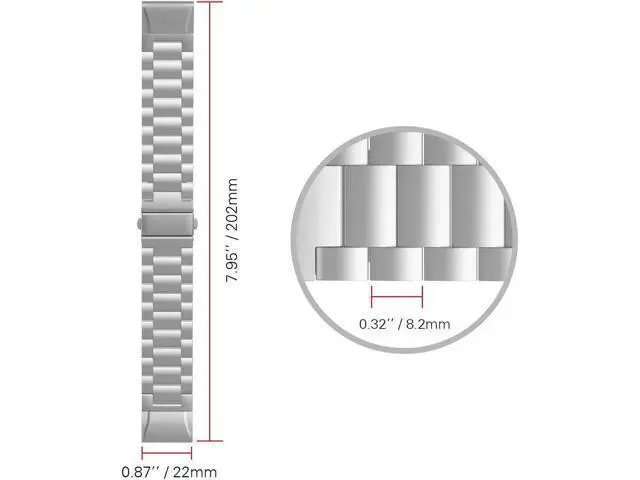 Alt view image 6 of 7 - Band Replacement Compatible with Garmin Fenix 5 / 5 Plus / Forerunner 935 / 945 Premium Stainless Steel Metal Watch Band with Quick Release Connector Fit Fenix 5 / 5 Plus / Forerunner 935 945