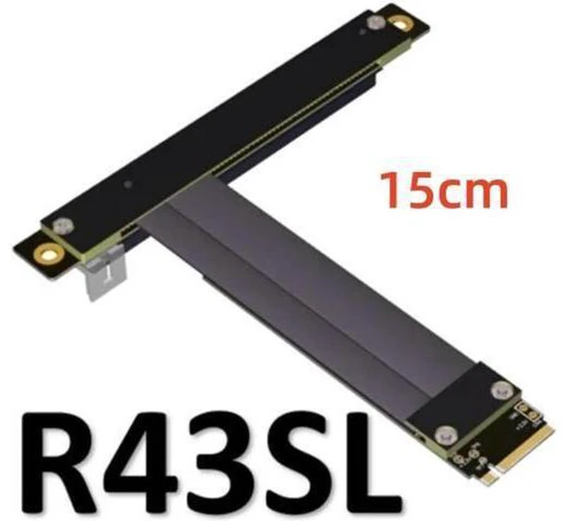 Main image of 32G/bps PCI-e 16x To M2 M.2 NGFF NVMe Key-M 2230 2242 2260 2280 Riser Card Gen3.0 Cable PCIe x16 Extender with Sata Power Cable