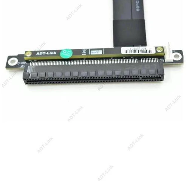 Alt view image 3 of 7 - 32G/bps PCI-e 16x To M2 M.2 NGFF NVMe Key-M 2230 2242 2260 2280 Riser Card Gen3.0 Cable PCIe x16 Extender with Sata Power Cable