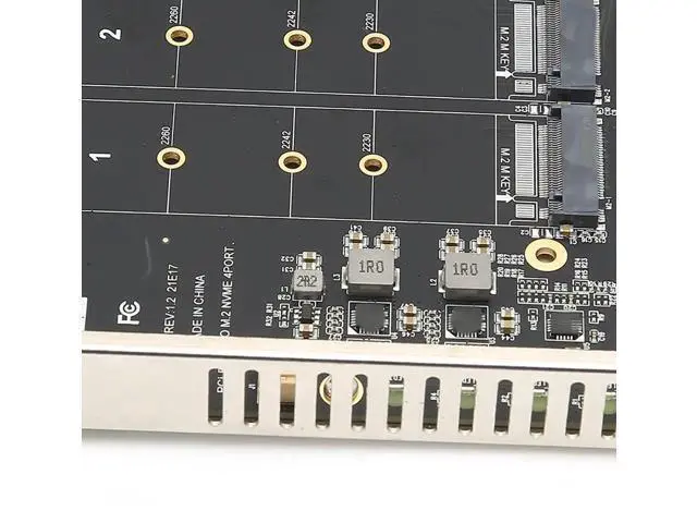 Alt view image 3 of 7 - Aomoproing M.2 PCIE Adapter Card, 4 Port M.2 NVMe SSD to PCIE X16 M Key Hard Drive Converter Reader Expansion Card PC Internal Expansion Card Pcie Nvme Adapter (ph44)