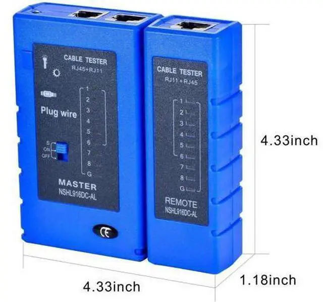 Alt view image 2 of 5 - Aomoproing Network Cable Tester Test Tool RJ45 RJ11 RJ12 CAT5 CAT6 UTP USB LAN Wire Ethernet