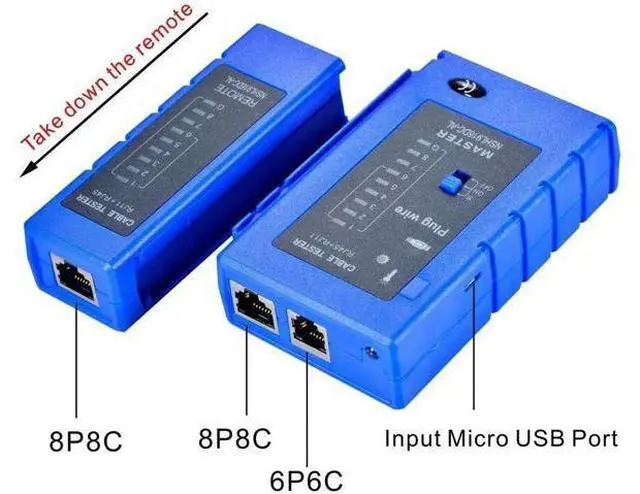 Alt view image 3 of 5 - Aomoproing Network Cable Tester Test Tool RJ45 RJ11 RJ12 CAT5 CAT6 UTP USB LAN Wire Ethernet