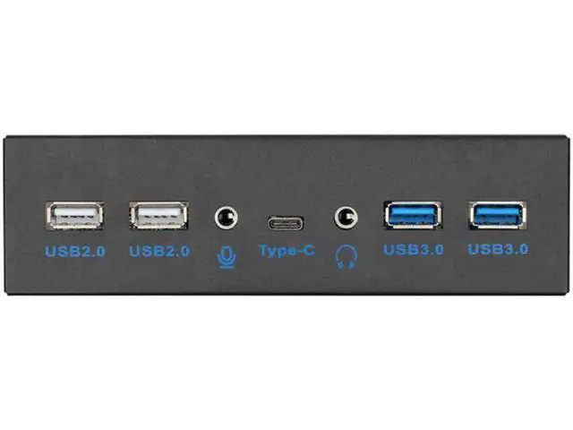 Alt view image 2 of 7 - 5.25 Inch USB 3.0 2.0 USB Type C HD Audio Port Front Panel Aluminum USB Type-C