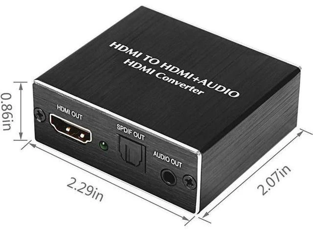 Alt view image 6 of 12 - 4K x 2K 3D HDMI to HDMI and Optical SPDIF + 3.5mm Stereo Audio Extractor Converter HDMI Audio Splitter Adapter for Blue-ray PC Laptop Xbox One HDTV