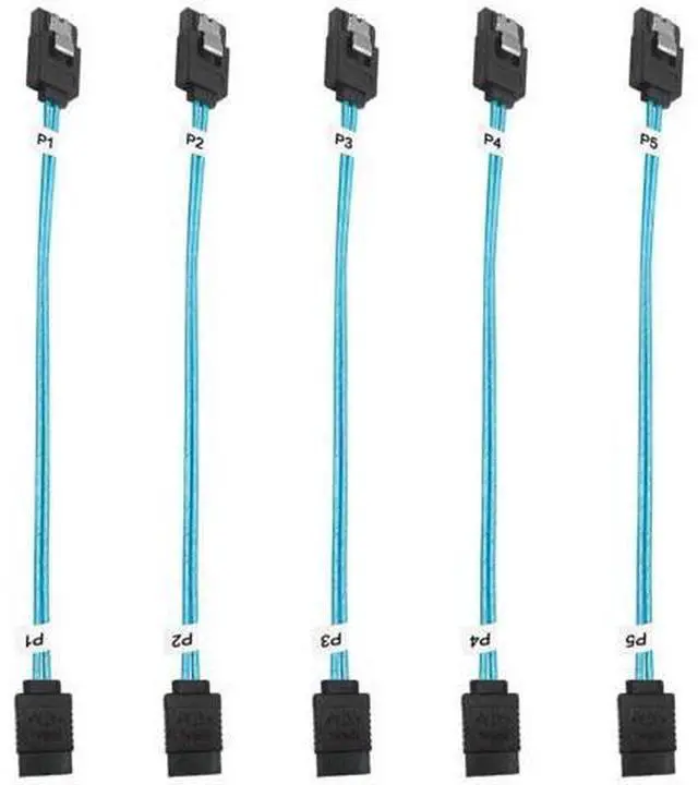 Main image of Aomoproing 5Pack SATA III Cable:8 inch Short-SATA Cable Thin 0.2M, Straight Flexible 6Gb Data with Locking Latch for Hard Drive,SDD, HDD (0.6FT)