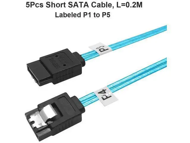 Alt view image 2 of 6 - Aomoproing 5Pack SATA III Cable:8 inch Short-SATA Cable Thin 0.2M, Straight Flexible 6Gb Data with Locking Latch for Hard Drive,SDD, HDD (0.6FT)