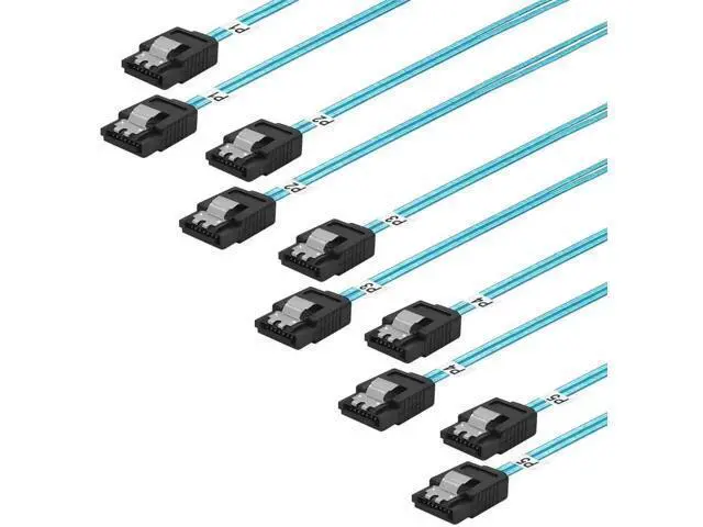 Alt view image 5 of 6 - Aomoproing 5Pack SATA III Cable:8 inch Short-SATA Cable Thin 0.2M, Straight Flexible 6Gb Data with Locking Latch for Hard Drive,SDD, HDD (0.6FT)