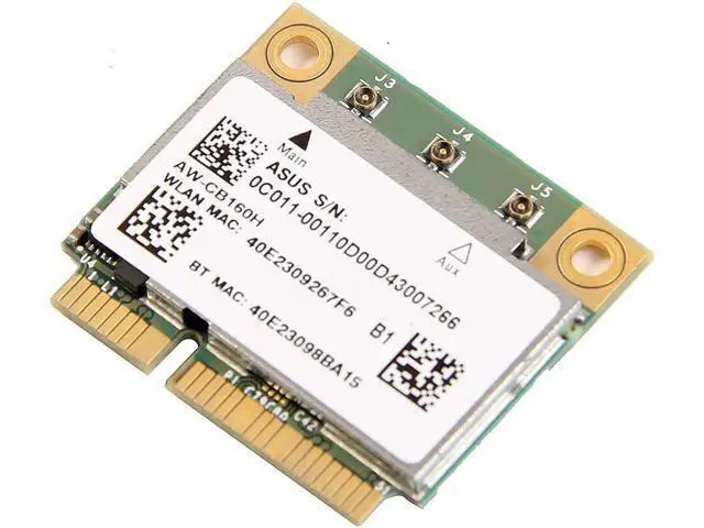 Alt view image 6 of 7 - AzureWave AW-CB160H Broadcom BCM94360HMB 802.11AC 1300Mbps Wireless WIFI WLAN Bluetooth 4.0 Mini PCI-E Card + 20cm MHF4 Antennas
