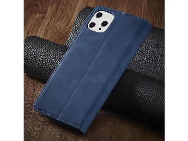 Alt view image 4 of 7 - Case for iPhone 15 Pro 6.1 inch Premium PU Leather Cover with Card Holder Kickstand Shockproof Flip Wallet Cover Blue