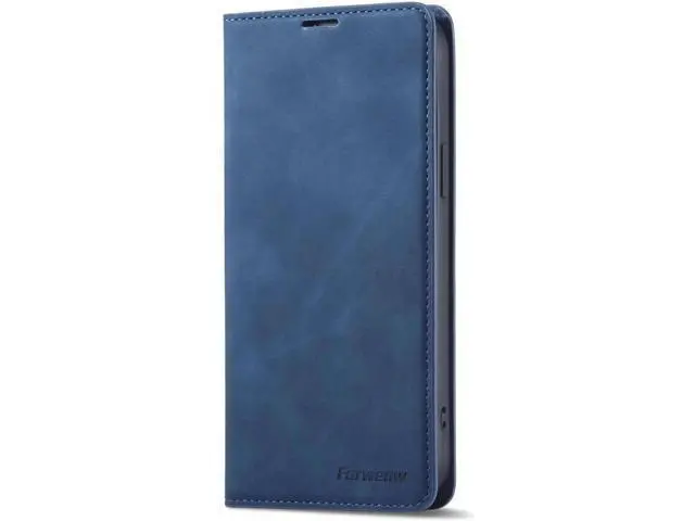 Alt view image 7 of 7 - Case for iPhone 15 Pro 6.1 inch Premium PU Leather Cover with Card Holder Kickstand Shockproof Flip Wallet Cover Blue